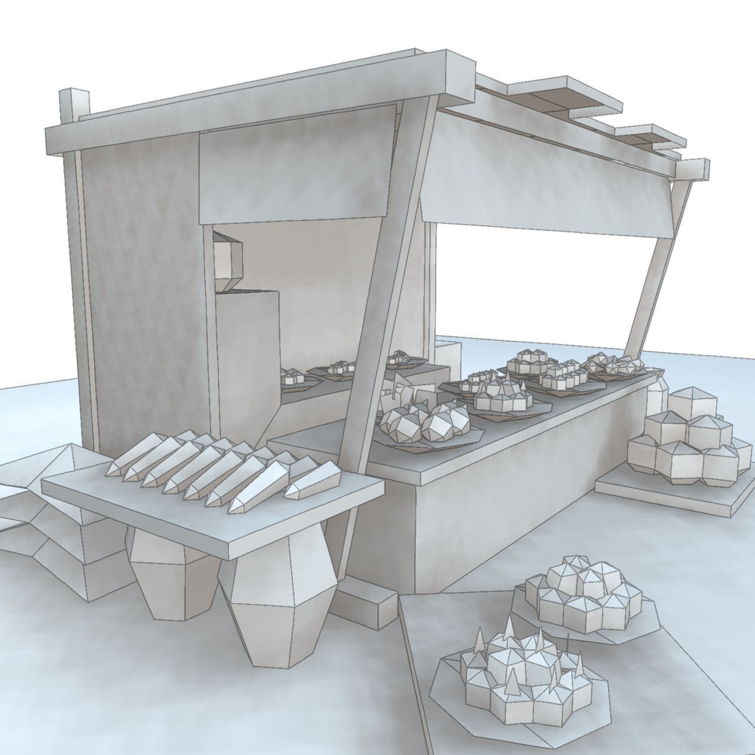 Medieval Fruit Shop 3d Model In Fruit 3dexport