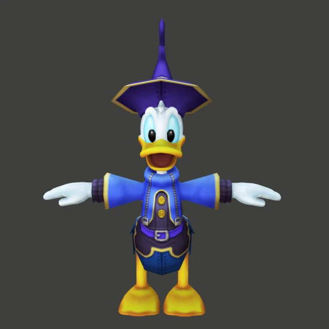 donald duck cartoon 3D Model .c4d .max .obj .3ds .fbx .stl .blend 