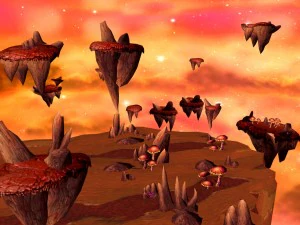 alien sky valley 3D Model