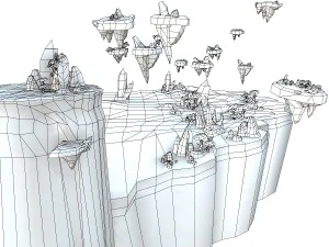 alien sky valley 3D Model