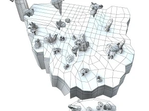 alien sky valley 3D Model