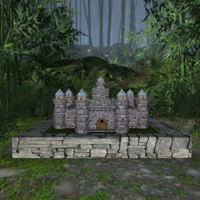 medieval castle stone palace 3D Model .c4d .max .obj .3ds .fbx .stl .blend 
