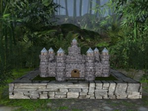 medieval castle stone palace 3D 모델