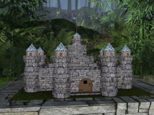 medieval castle stone palace 3D 模型