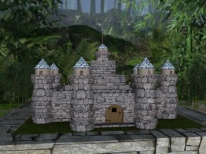 medieval castle stone palace 3D Model