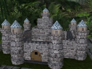 medieval castle stone palace 3D Model