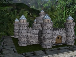 medieval castle stone palace 3D 模型