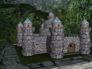 medieval castle stone palace 3D Model