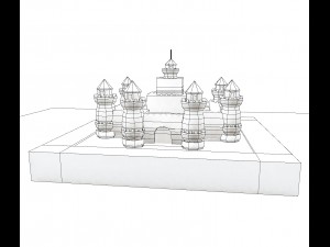 medieval castle stone palace 3D 模型