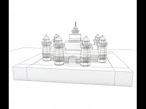 medieval castle stone palace 3D Model