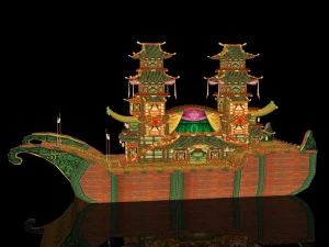 shikara night lighting boat 3D Model