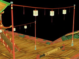 shikara night lighting boat 3D Model