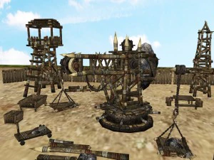 medieval village props set collection 3D Model