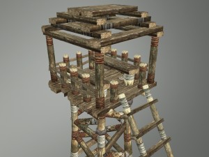 medieval village props set collection 3D Model