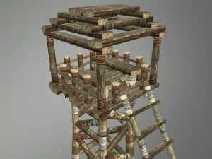 medieval village props set collection 3D Model