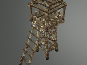 medieval village props set collection 3D Model