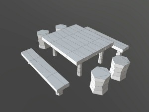 medieval village props set collection 3D Model