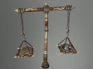 medieval balance scale 3D 모델