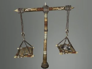 skala keseimbangan abad pertengahan Model 3D