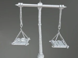 medieval balance scale 3D Model