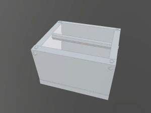medieval carry wooden box 3D Model