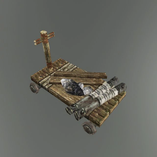 medieval transport cart 01 3D Model .c4d .max .obj .3ds .fbx .stl .blend 