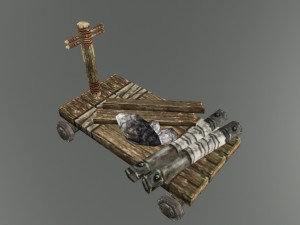 medieval transport cart 01 3D 모델