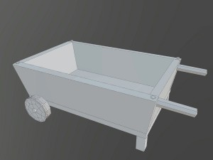 medieval wheel cart 3D Model