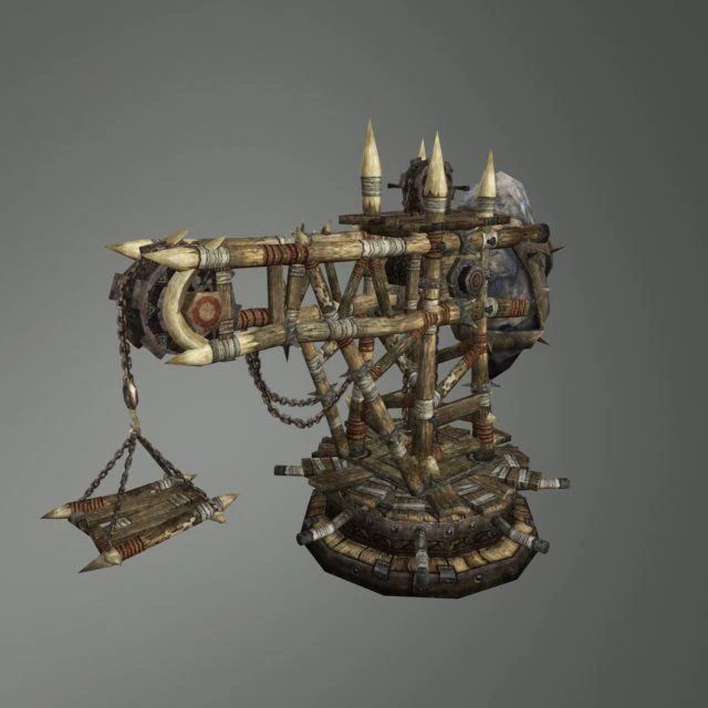 medieval wooden crane 3D Model .c4d .max .obj .3ds .fbx .stl .blend 