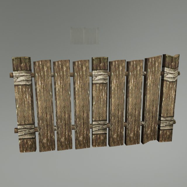 medieval wood fence 01 3D 模型 .c4d .max .obj .3ds .fbx .stl .blend 