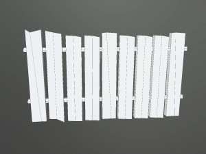medieval wood fence 01 3D 模型