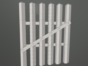 medieval wood fence 02 Modèle 3D