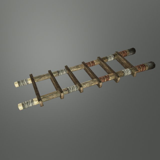 medieval wooden stair 3D मॉडल .c4d .max .obj .3ds .fbx .stl .blend 