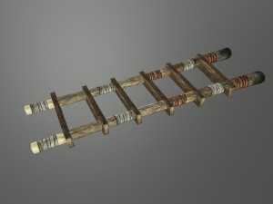medieval wooden stair 3D 모델