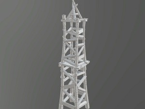 medieval wooden tower 3D 模型