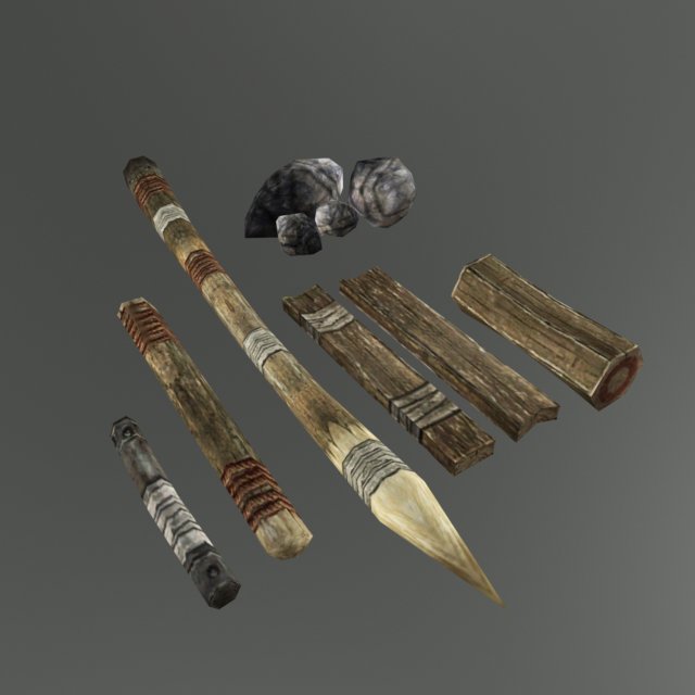 medieval crafting wood material 3D Модель .c4d .max .obj .3ds .fbx .stl .blend 