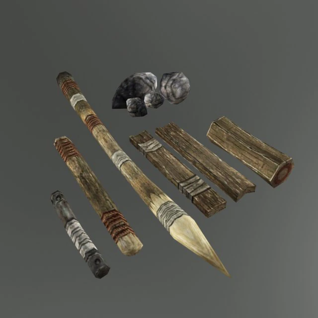 medieval crafting wood material 3D Model .c4d .max .obj .3ds .fbx .stl .blend