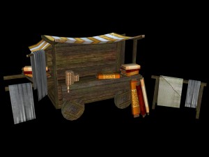 medieval cloth shop 3D 모델