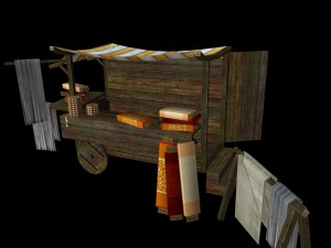 medieval cloth shop 3D 模型