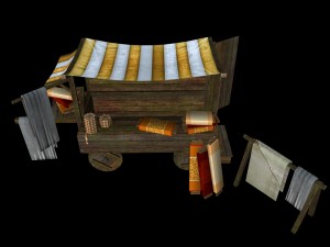 medieval cloth shop 3D 模型
