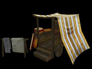 medieval cloth shop 3D 模型