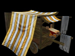medieval cloth shop 3D 模型