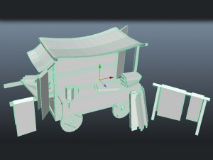 medieval cloth shop 3D 模型