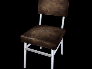 sling chair with leather seat 3D-Modell