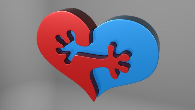 Download 3d printable heart 3D Model