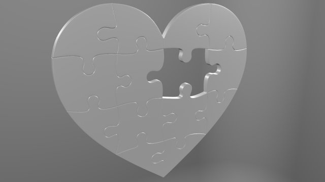 heart 3d printable Model do druku 3D .c4d .max .obj .3ds .fbx .stl .blend 