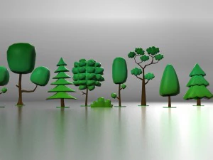 низькорослі дерева 3D Модель