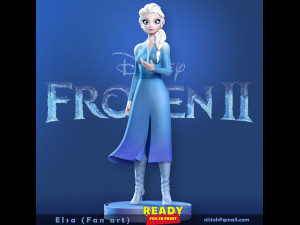Elsa - frozen 2 fan art 3D 프린트 모델