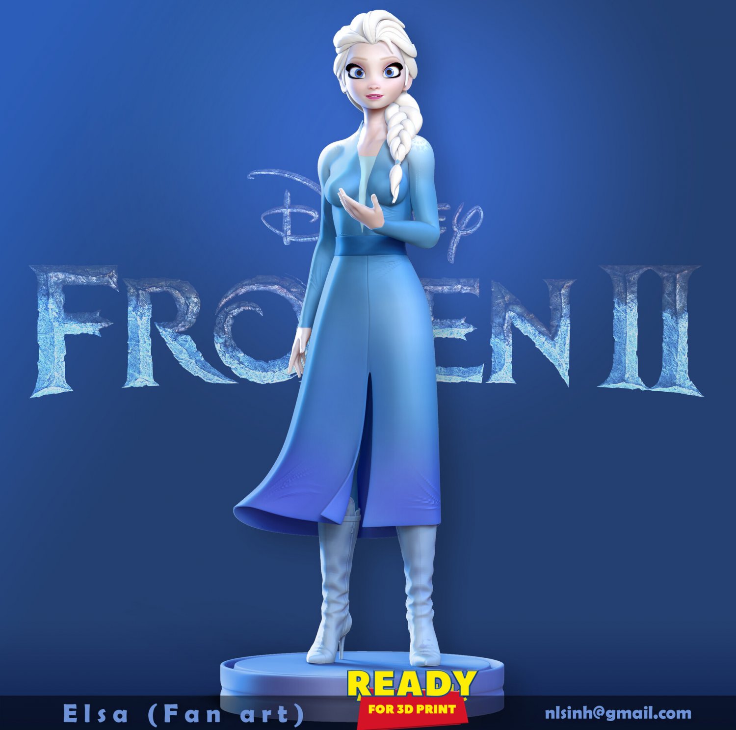 Elsa - frozen 2 fan art 3D Принт Модель in Женщина 3DExport