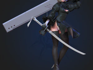 2b - nier fanart 3D Принт Модель